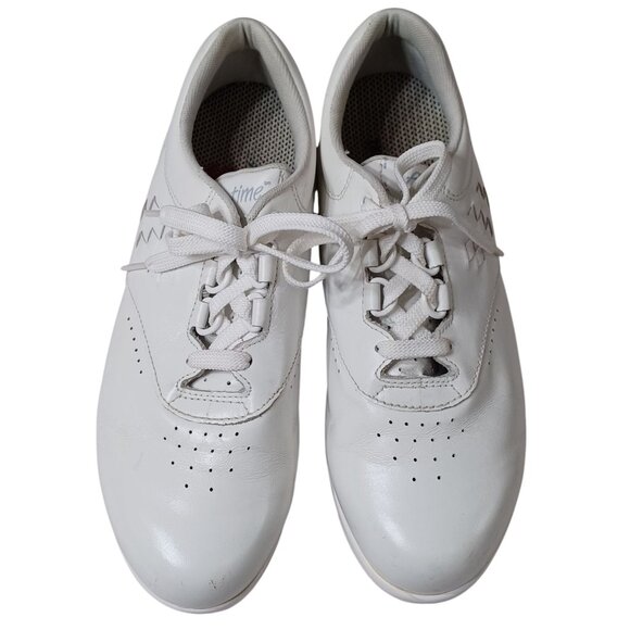 SAS Free Time Womens White Leather Perforated Walking Shoes Size 6.5 M - Picture 2 of 8